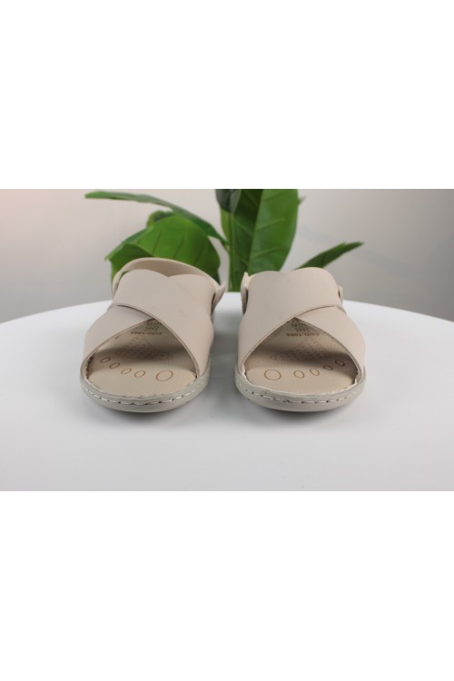 Krem Hac ve Umre Terliği – Hakiki Deri, Anatomik Tabanlı ve İhram Yasaklarına Uygun Erkek Sandalet