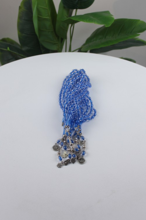 10 Adet İri Arpa Kesim 33'lü Tespih – Metal İmameli, Gümüş Renkli Kamçılı ve Zengin Renk Seçenekli Koleksiyonluk Tasarım-11