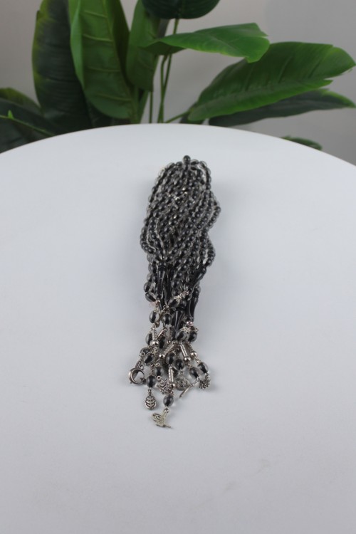 10 Adet İri Arpa Kesim 33'lü Tespih – Metal İmameli, Gümüş Renkli Kamçılı ve Zengin Renk Seçenekli Koleksiyonluk Tasarım-12