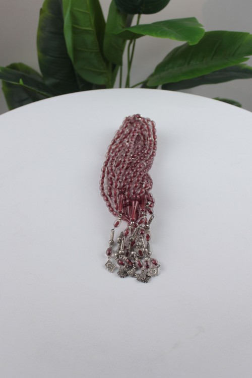 10 Adet İri Arpa Kesim 33'lü Tespih – Metal İmameli, Gümüş Renkli Kamçılı ve Zengin Renk Seçenekli Koleksiyonluk Tasarım-14