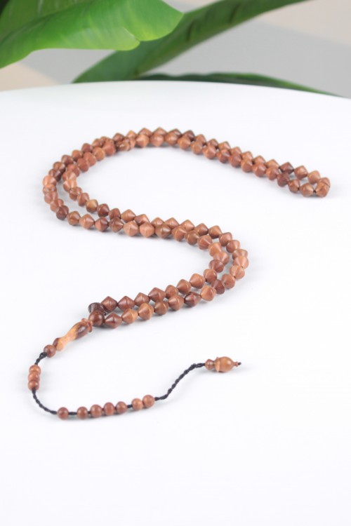 8 mm Mısır Kuka 99’lu Namaz Tesbihi – Özel İstanbul Kesim (Arpa Kesim), Sistem İmameli ve Koleksiyonluk Doğal Tespih