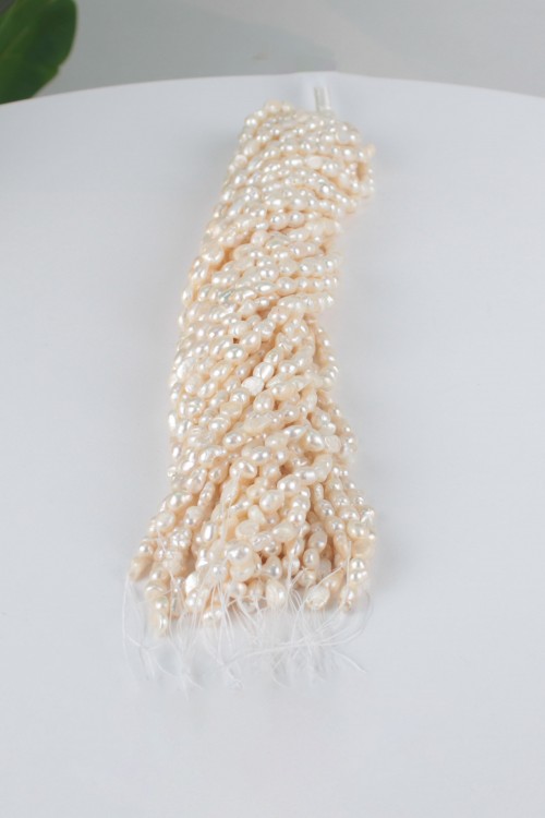 Hakiki Arpa Kesim Doğuran İnci Dizi – Yüksek Parlaklıklı Doğal İnci, Takı Tasarımı İçin İdeal Zarif ve Estetik Dizi İnci