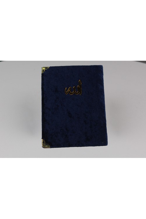 Lacivert Çanta Boy Kadife Yasin-i Şerif – 80 Sayfa, Lüks Kadife Ciltli, Köşe Korumalı, Türkçe Okunuşlu ve Mealli Dua Kitabı