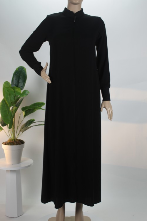 Siyah Sendi Kol Medine İpeği Ferace