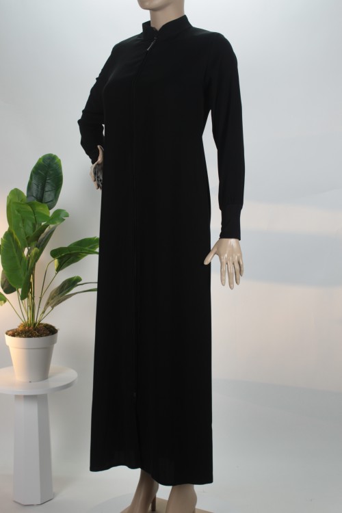 Siyah Sendi Kol Medine İpeği Ferace