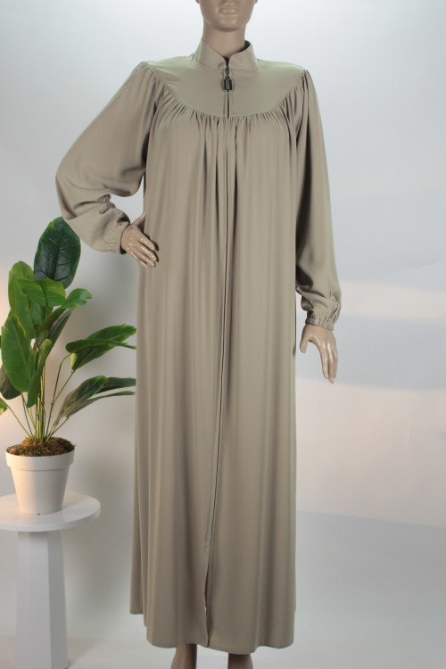 Küf Yeşili Omuzdan Robalı Krep Ferace