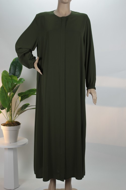 Haki Düz Battal Medine İpeği Ferace