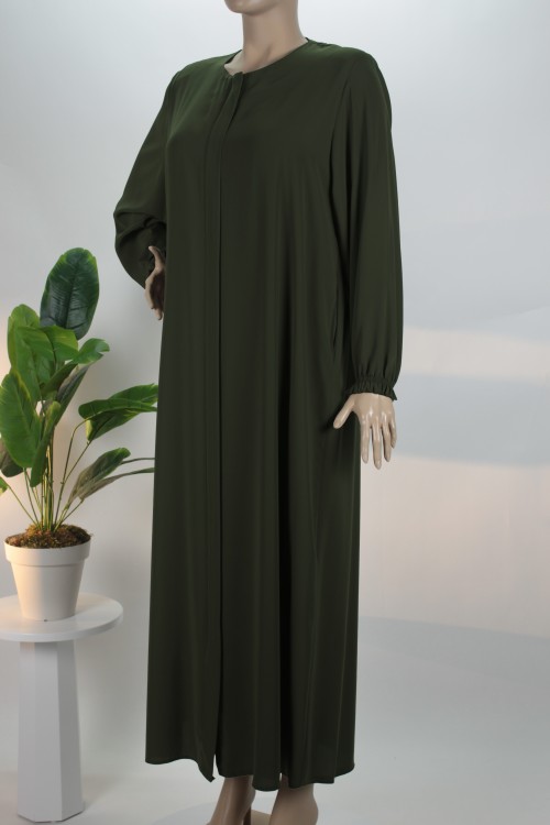 Haki Düz Battal Medine İpeği Ferace